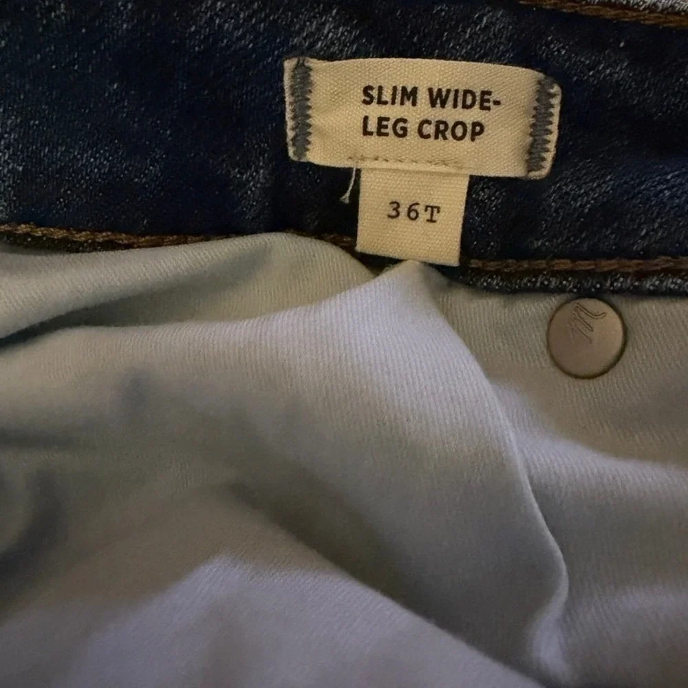 Madewell Slim Wide-Leg Crop Denim Jeans Size 36 Tall